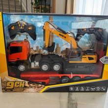 Load image into Gallery viewer, 🚧 Remote-Controlled Electric Excavator &amp; Truck Toy Set! 🚧