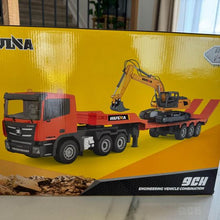 Load image into Gallery viewer, 🚧 Remote-Controlled Electric Excavator &amp; Truck Toy Set! 🚧