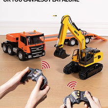 Load image into Gallery viewer, 🚧 Remote-Controlled Electric Excavator &amp; Truck Toy Set! 🚧